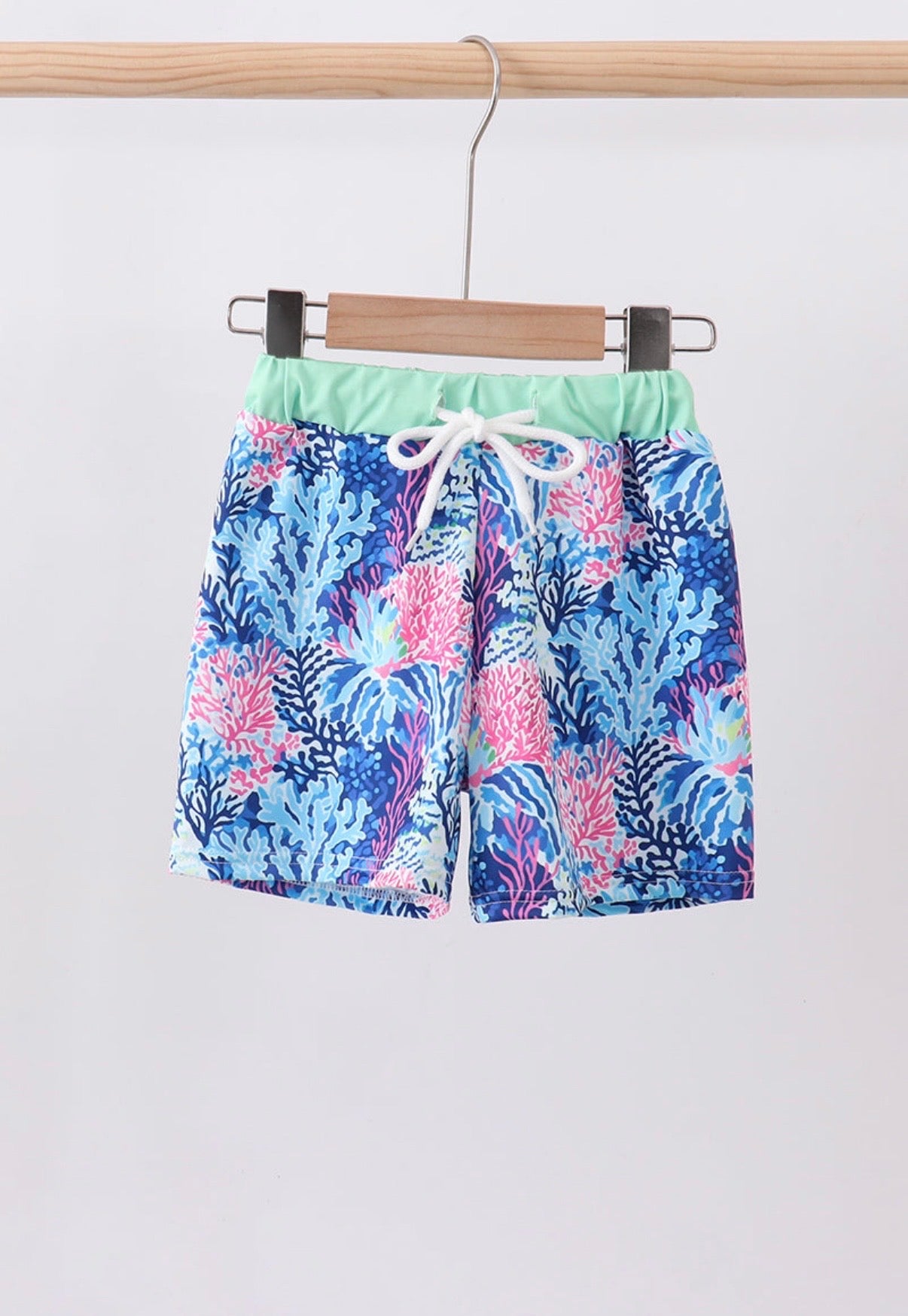 Blue Coral Swim Trunks