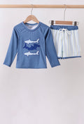 Sharks and Stripes Two Piece
