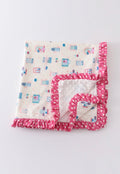 Polka Dot Ruffle Blanket